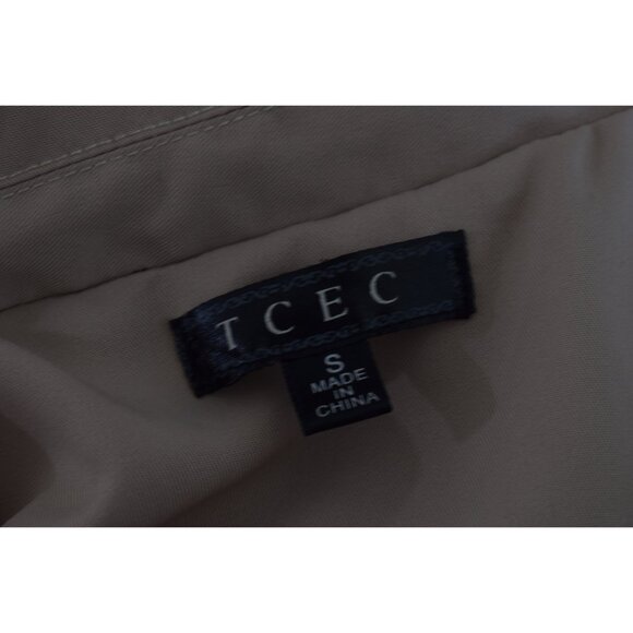 Vintage 90s Tan/Black Crop Poly/Spandex Jacket size S - Picture 8 of 10